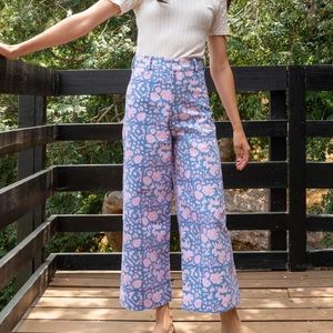 NWT! SZ Blockprints Nila Disco Pants In Cornflower Blue
